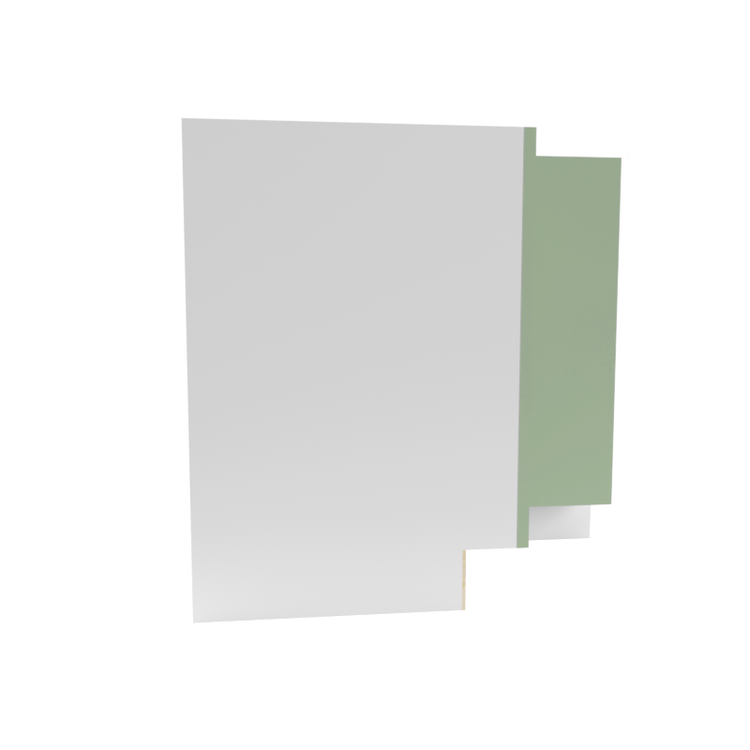 Flat BLS36 Green Cabinet Left Side View