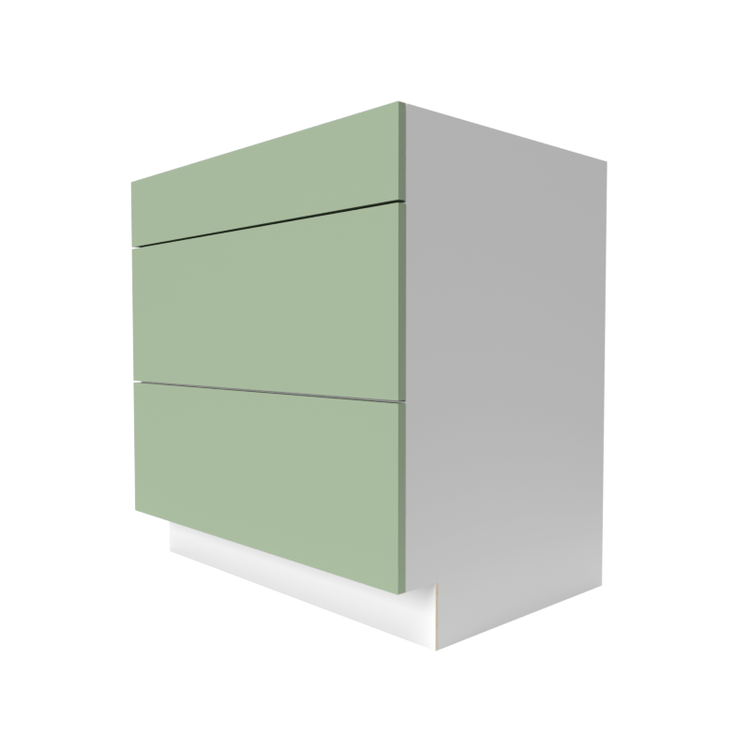 Flat Green Cabinet - Right Side View