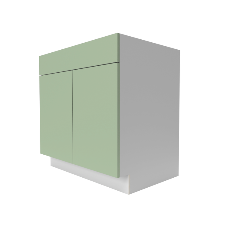 Flat Green Cabinet - Right Side View
