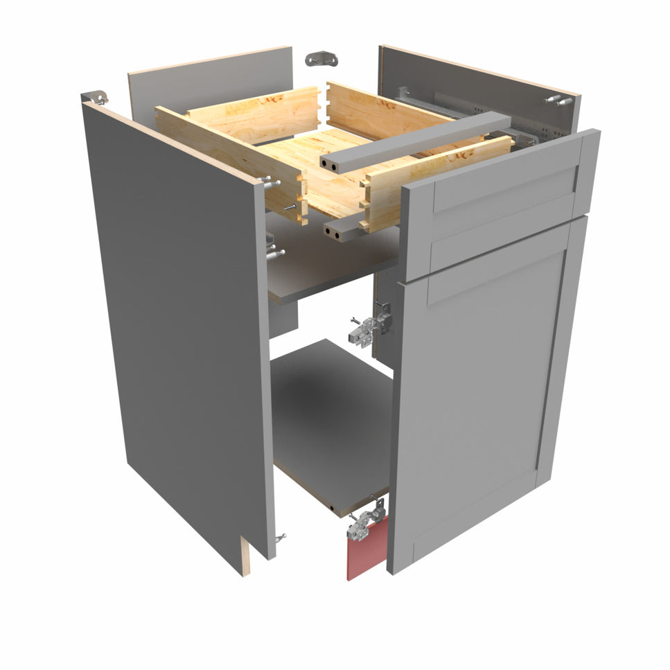 Disassembled cabinet