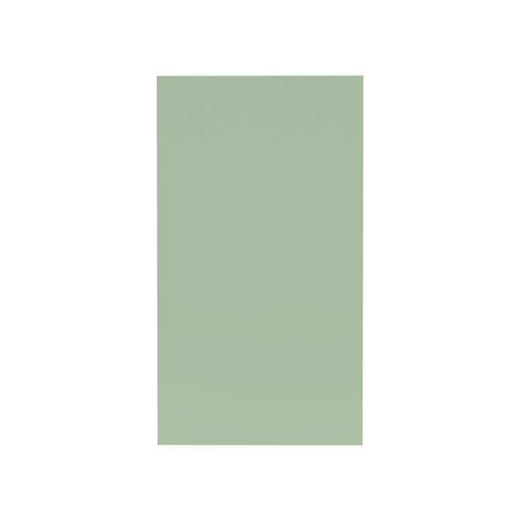 Flat green cabinet style - Front View