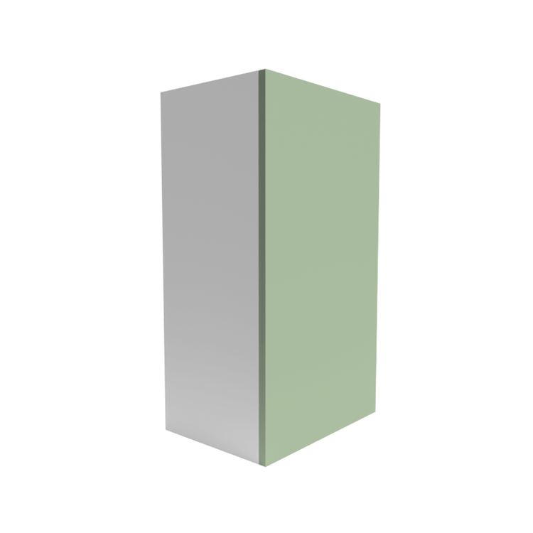 Flat green cabinet style - Left Side View