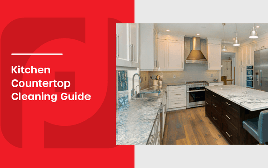 Kitchen countertops with an island