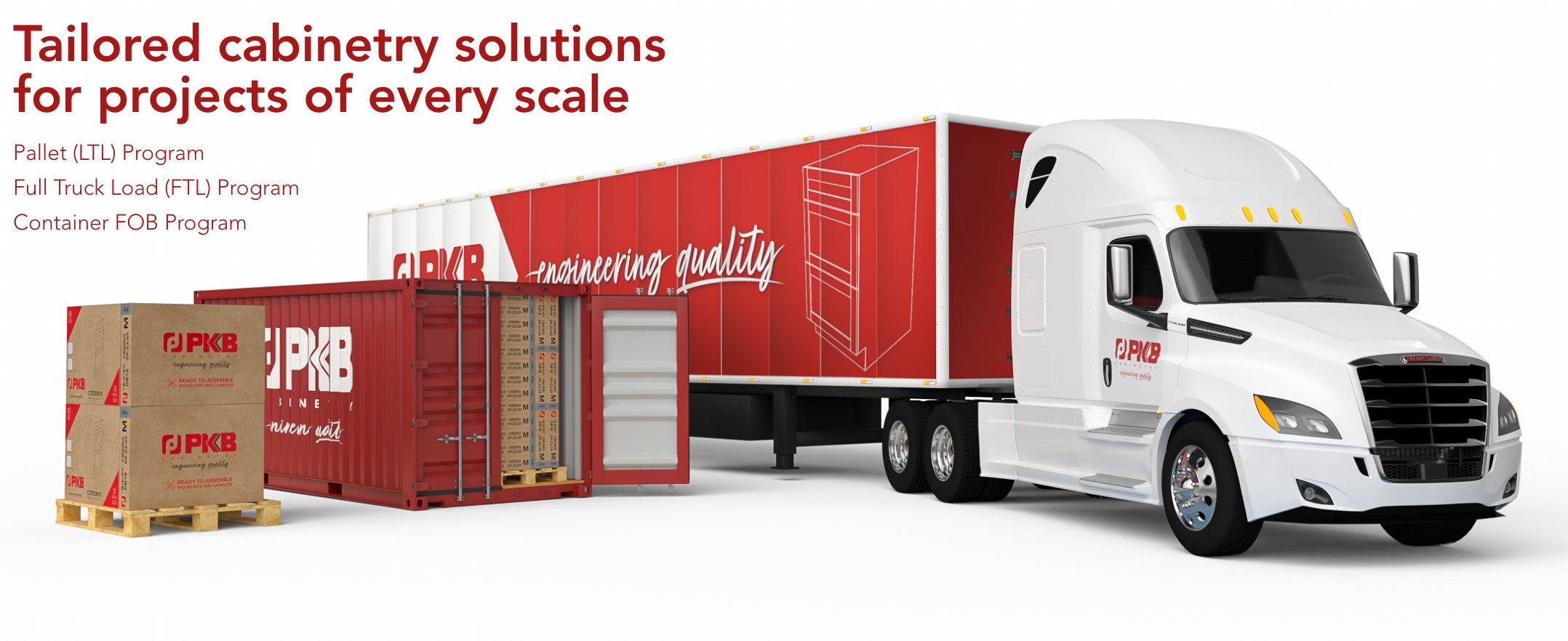 Truck with PKB cabinetry products