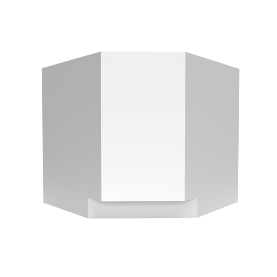 A Manhattan Snow White base diagonal corner 1-door RTA cabinet