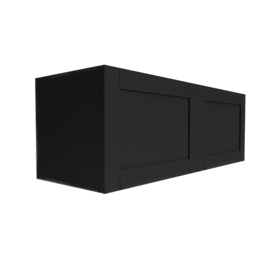 a black cabinet with two doors on a white background